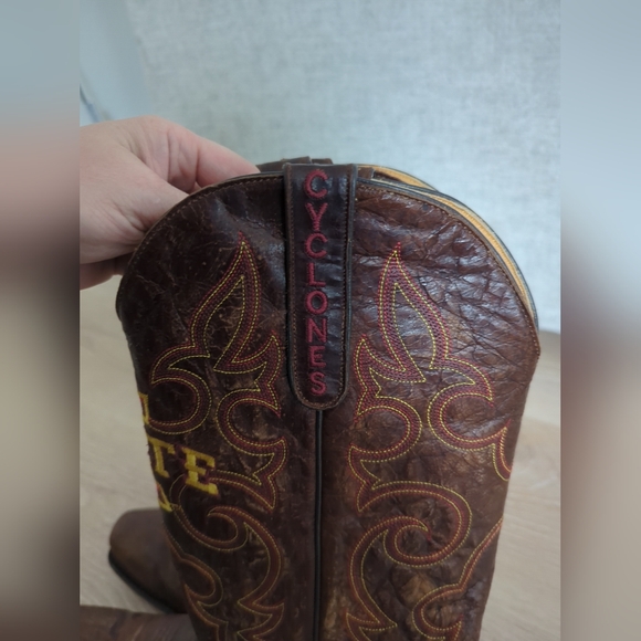 Men’s Iowa Cyclones State Gameday Cowboy Boots, NWT, Size 10D Leather Boots - Picture 9 of 10